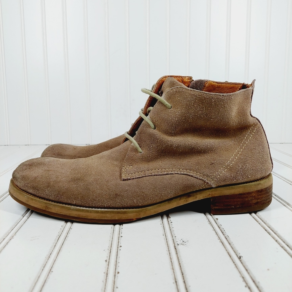 Donald J. Pliner Bary Brown Suede Leather Lace Up Ankle Boots K670